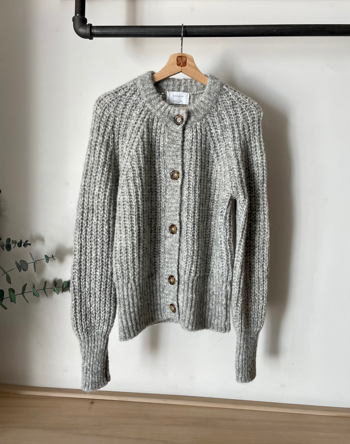 Ribbed Alpaca Cardigan