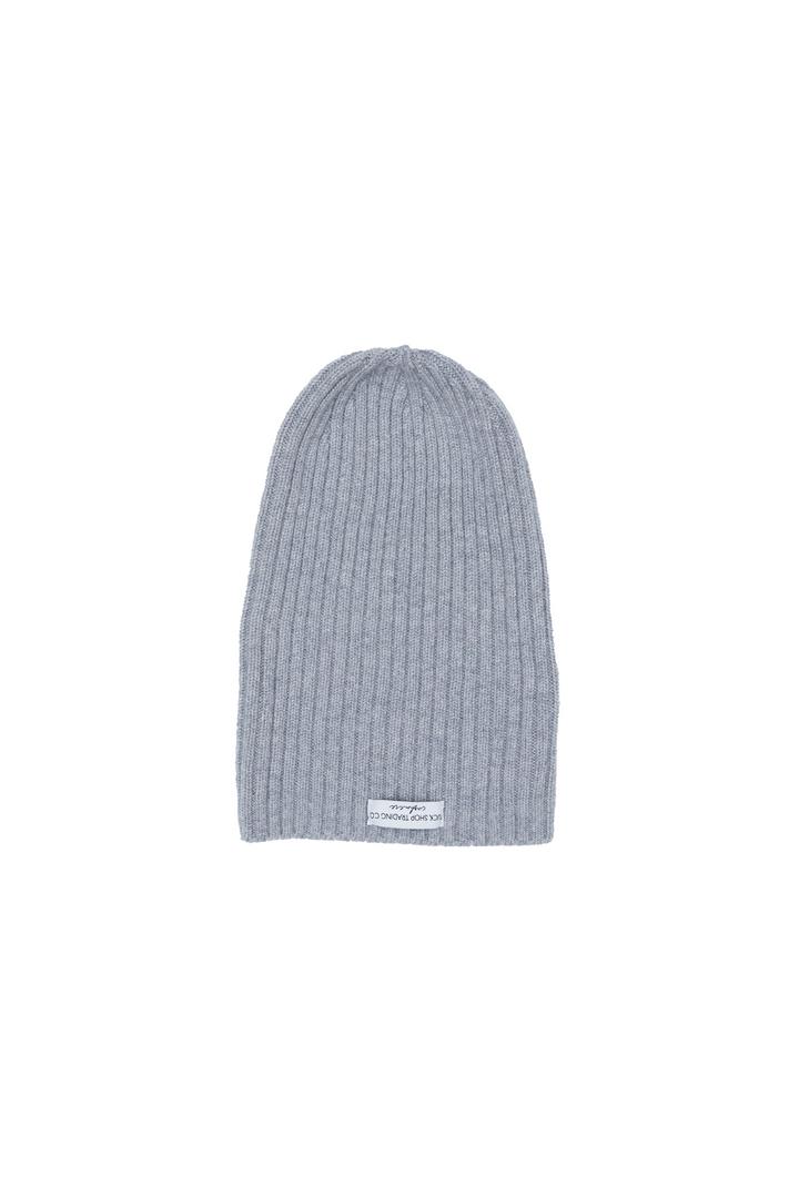 Cashmere Ribbed Slouchy Toque