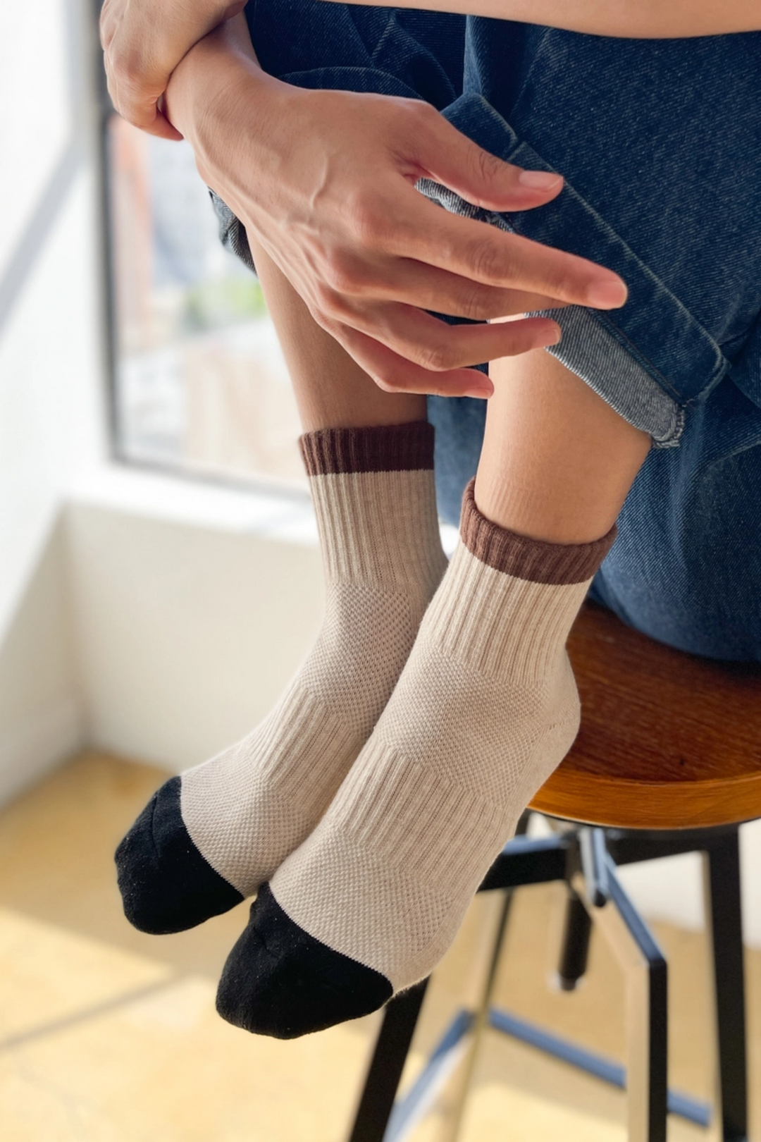 Colour Block Girlfriend Socks