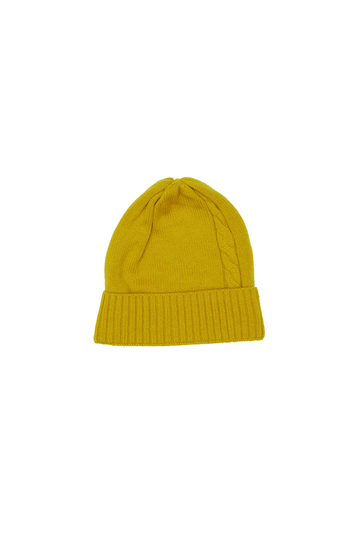 Cashmere Single Cable Toque (Turmeric)