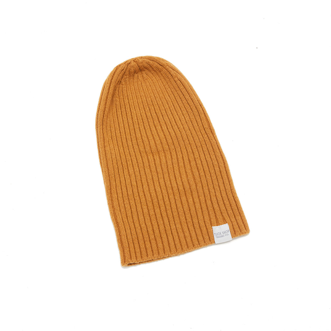 Cashmere Ribbed Slouchy Toque