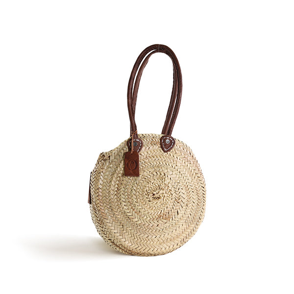 CUSTOM - Panier Round Small with Leather Handles