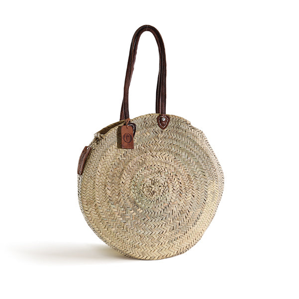 CUSTOM - Panier Round Large with Leather Handles